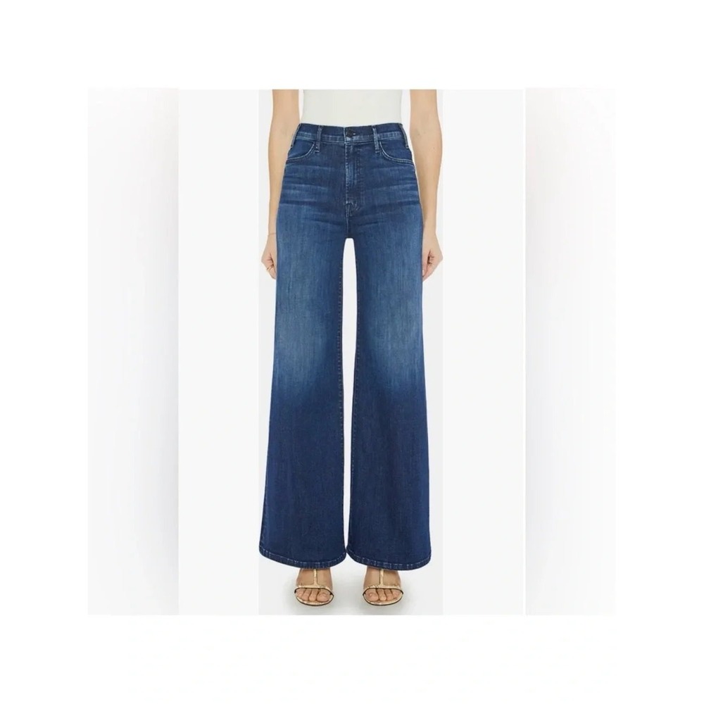 MOTHER Hustler Roller Sneak Mint Condition High Rise Wide Leg Jeans 27